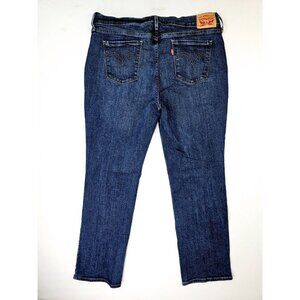 Levi's Size 31X30 Women's 505 Straight Blue Denim Size 12S 5 Pocket Logo Jeans